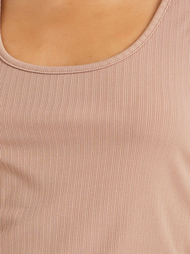 ستايلي بلوزة ضيقة بياقة قارب من نسيج محبوك - Image 3